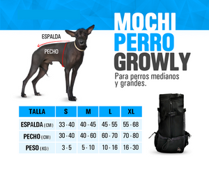 Mochila para perros Caritas Sucias Growly